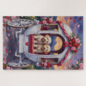 Bichon Frise Dog Valentine's Day Puzzle (Horizontal)