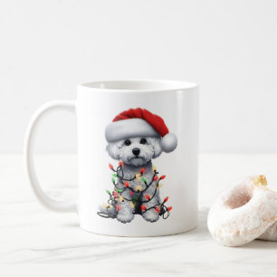 Bichon Frise Dog Welpe Christmas Kaffeetasse