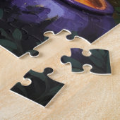 Bichon Frise Dog Whimsical Halloween Malerei Puzzle (Seite)