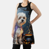 Bichon Frise Dog Whimsical Halloween Malerei Schürze (InSitu)