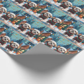 Bichon Frise Dogs Christmas Snow Holiday Geschenkpapier (Ecke)