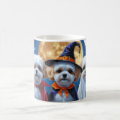 Bichon Frise Dogs Pumpkin Halloween Funny Kaffeetasse (Mittel)