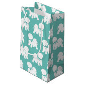 Bichon Frise Doppy Welpe Kleine Geschenktüte (Rückseite Schrägansicht)