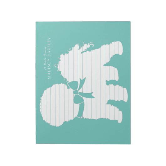 Bichon Frise Doppy Welpe Notizblock (Rotiert)