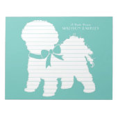 Bichon Frise Doppy Welpe Notizblock (Vorderseite)