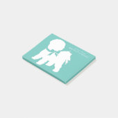 Bichon Frise Doppy Welpe Post-it Klebezettel (angewinkelt)