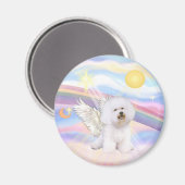Bichon Frise Engel Magnet (Vorderseite/Rückseite)
