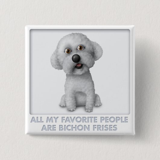 Bichon Frise Favorite Button (Vorderseite)