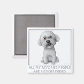 Bichon Frise Favorite Magnet (Vorderseite/Rückseite)