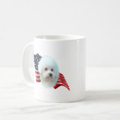Bichon Frise Flag Kaffeetasse (Vorderseite Links)