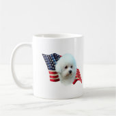 Bichon Frise Flag Kaffeetasse (Links)