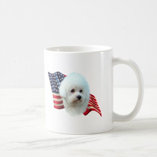 Bichon Frise Flag Kaffeetasse (Rechts)