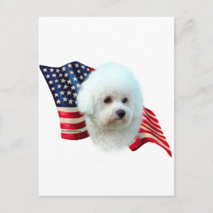 Bichon Frise Flag Postkarte