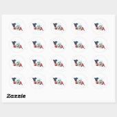 Bichon Frise Flag Runder Aufkleber (Blatt)