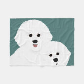 Bichon Frise Fleece Blanken (Vorderseite (Horizontal))