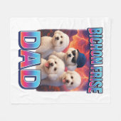 Bichon Frisé Fleecedecke (Vorderseite (Horizontal))