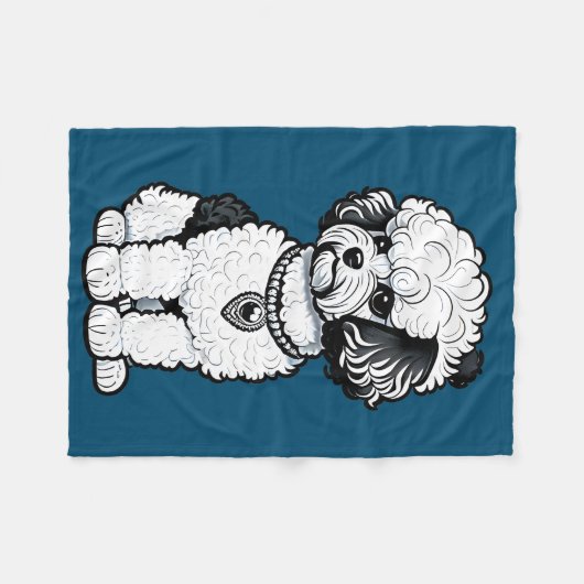 Bichon Frise Fleecedecke (Vorderseite (Horizontal))