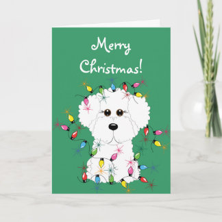 Bichon Frise frohe Weihnacht-Karte Feiertagskarte