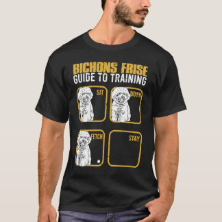 Bichon frise Führer zum Training Sit down Bleibe T-Shirt