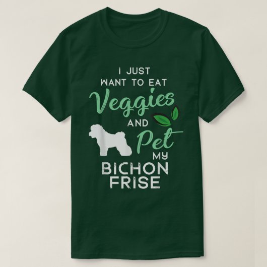 Bichon Frise Funny Vegan Dog Lover Owner Xmas Birt T-Shirt (Design vorne)