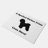 "Bichon Frise" Fußmatte (Schrägansicht)