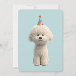 Bichon Frise Geburtstagsfeier Einladung