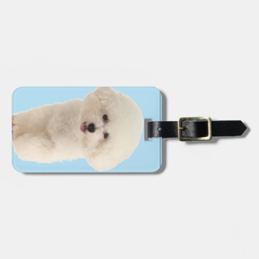 Bichon Frise Gepäckanhänger (Vorderseite horizontal)
