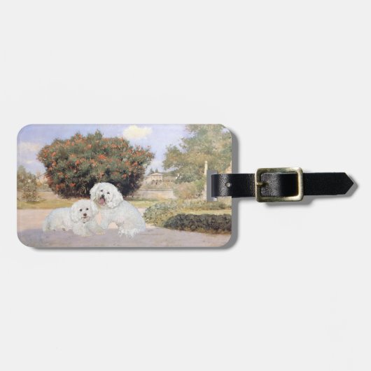 Bichon Frise Gepäckanhänger (Vorderseite horizontal)