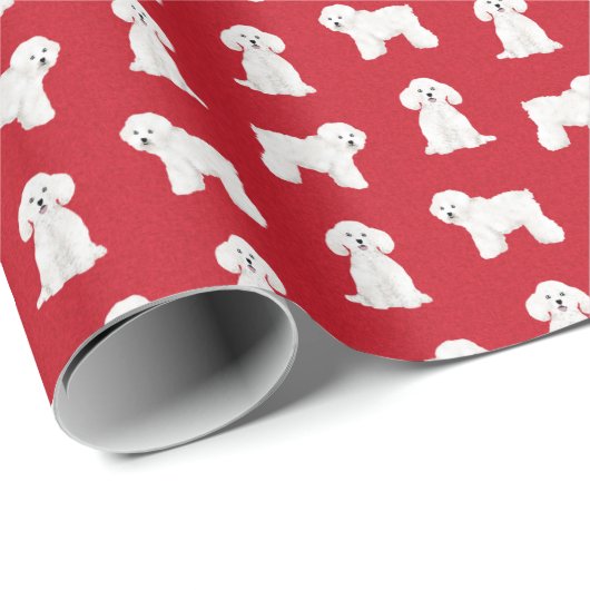 Bichon Frise Geschenkpapier (Rolleneckpunkt)