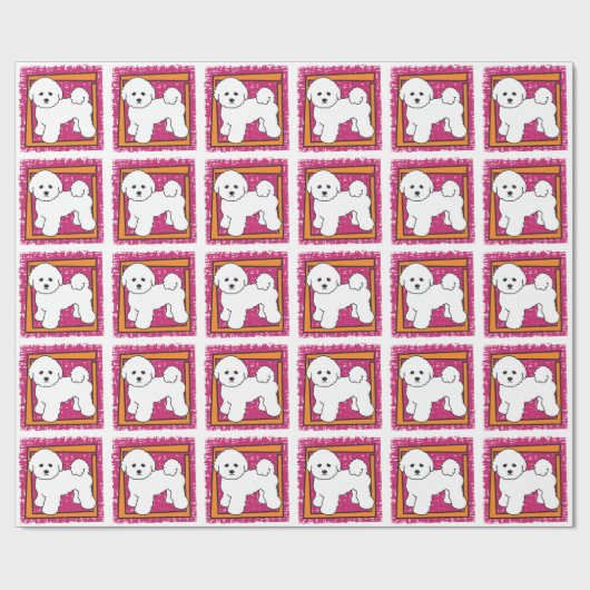 BICHON FRISE GESCHENKPAPIER (Flach)