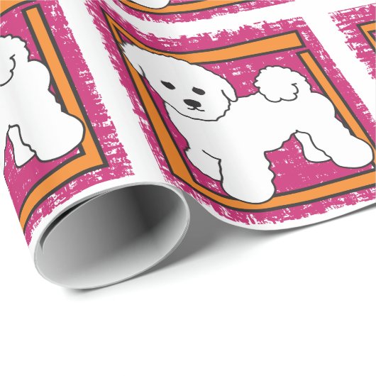 BICHON FRISE GESCHENKPAPIER (Rolleneckpunkt)
