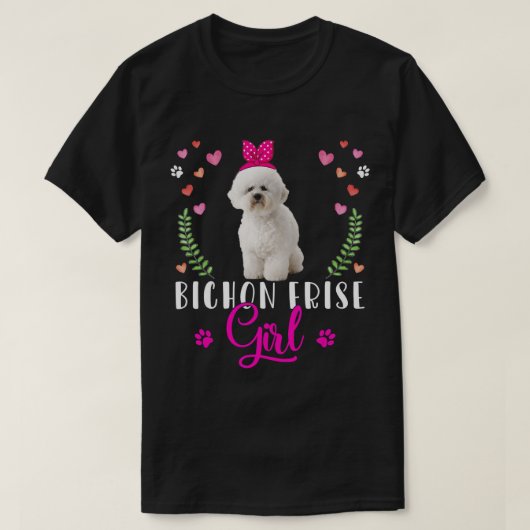 Bichon Frise Girl Funny Mother Day Women Puppy D T-Shirt (Design vorne)
