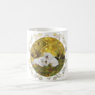 Bichon Frise Goldener Herbst Kaffeetasse