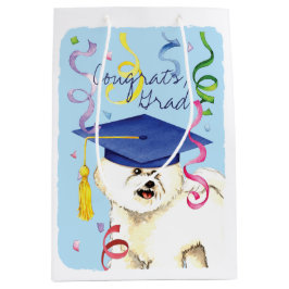 Bichon Frise Graduate Mittlere Geschenktüte