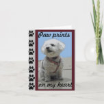 Bichon Frise Greeting Card Karte<br><div class="desc">This card goes with the  many other Bichon paw prints</div>