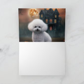 Bichon Frise Halloween Beängstigend Karte (Innenseite)