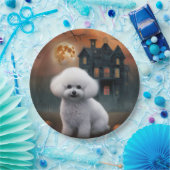 Bichon Frise Halloween Beängstigend Pappteller (Party)