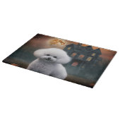 Bichon Frise Halloween Beängstigend Schneidebrett (Ecke)