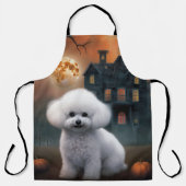 Bichon Frise Halloween Beängstigend Schürze (Vorderseite)