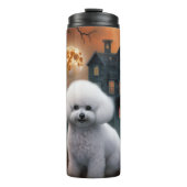 Bichon Frise Halloween Beängstigend Thermosbecher (Vorderseite)