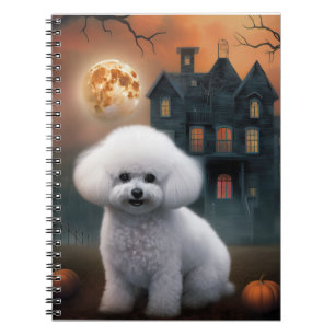 Bichon Frise Halloween Gruselig Notizblock