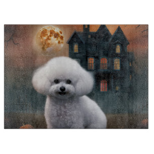 Bichon Frise Halloween Gruselig Schneidebrett