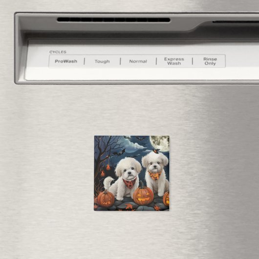 Bichon Frise Halloween Spooky Magnet (In Situ (Geschirrspüler))