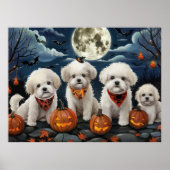 Bichon Frise Halloween Spooky Poster (Vorne)