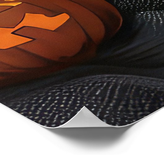 Bichon Frise Halloween Spooky Poster (Ecke)