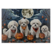 Bichon Frise Halloween Spooky Schneidebrett (Vorderseite)