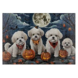 Bichon Frise Halloween Spooky Schneidebrett