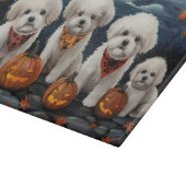 Bichon Frise Halloween Spooky Schneidebrett (Ecke)