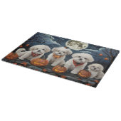 Bichon Frise Halloween Spooky Schneidebrett (Ecke)