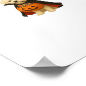 Bichon Frisé Halloween Vampire Pup mit Pumpkin Ba Poster (Ecke)